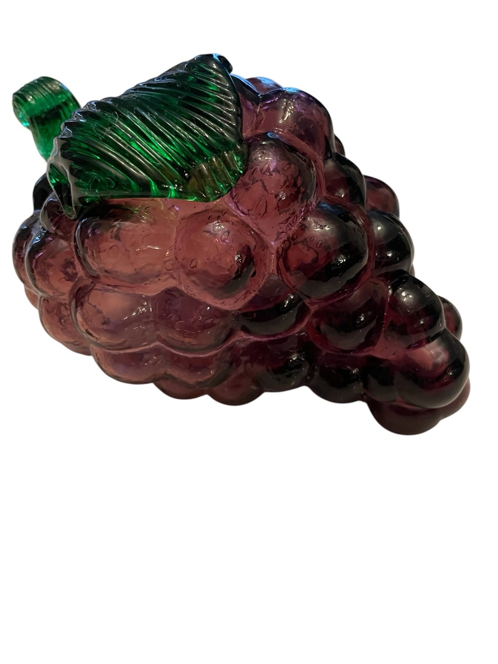 Vintage MCM blown glass grapes bunch of grapes decorative accent